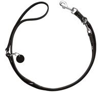 HUNTER Laisse réglable pour Chien Aalborg, Couleur : Noir, réglable en 3 Positions, Cuir de Vachette Robuste avec Une Forte Graisse, fabriquée en Allemagne, Taille : 10/200