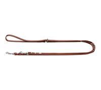 HUNTER Laisse réglable pour Chien Canadian UP, Couleur : Cognac, Cuir Souple, réglable en 3 Positions, Durable, fabriquée en Allemagne, Taille : 8/200