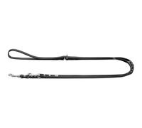 HUNTER Laisse réglable pour Chien Canadian UP, Couleur : Noir, Cuir Souple, réglable en 3 Positions, Durable, fabriquée en Allemagne, Taille : 8/200