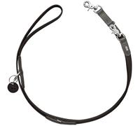HUNTER Laisse réglable pour Chien LEMVIG - Couleur : Noir/Gris Pierre - en Cuir - Réglable en 3 Positions - Résistante et résistante - Confortable, élégante et Tendance - Fabriquée en Allemagne -