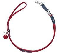 HUNTER Laisse réglable pour Chien LEMVIG - Couleur : Rouge/Bleu foncé - en Cuir - Réglable en 3 Positions - Résistante et résistante - Confortable, élégante et Tendance - Fabriquée en Allemagne -