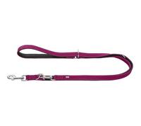 HUNTER Laisse réglable pour Chien Malta - Couleur : Magenta - en Cuir de Vachette Souple et résistant - Couleur Brillante - Particulièrement maniable - Taille : 18/200