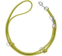 HUNTER Laisse réglable pour Chien, Round Amalfi, Couleur : Vert, végétalien, Cuir synthétique, Aspect Nappa, 3 Positions, Doux, Facile d'entretien, Couleur Brillante, fabriquée en Allemagne, Taille