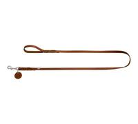 HUNTER Laisse Solid Education, 16/150 en Cuir de Vache véritable Souple, Cognac