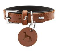 HUNTER Larvik 50 Collier en Cuir de Vachette véritable Souple Cognac/Noir