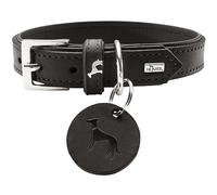 HUNTER Larvik 60 Collier en Cuir de Vachette véritable Souple Noir/Noir