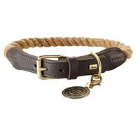 HUNTER List Collier pour Chien en Corde Solide avec Embouts en Cuir et ferrures en Laiton