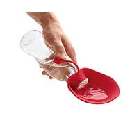 HUNTER List Gourde avec Gamelle en Silicone, Rouge, Légère et Pratique, Idéale pour Les Déplacements, Amovible et Compatible avec Les Bouteilles Ordinaires, Mousqueton de Fixation, Contenance 550 ML