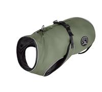 HUNTER Manteau pour Chien Uppsala Couleur Kaki Design 2 en 1 avec Doublure Déhoussable Hydrofuge Passepoil Réfléchissant Côté Fermé Ventre Fermé Ajustement Optimal, Size : 35