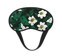 Hunter Masque de sommeil occultant en forme de tasse pour les personnes dormant sur le côté, motif pétales de fleurs, vert, pour homme et femme