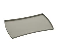 HUNTER EIBY Tapis de gamelle en silicone avec protection du sol et bord haut Gris 48 x 30 cm