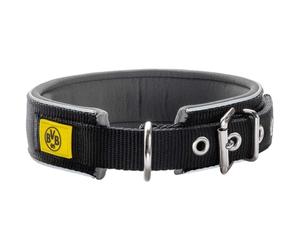 HUNTER NEOPREN Reflect BVB Collier réfléchissant rembourré pour Chien Noir/Jaune Taille 50 cm