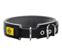 HUNTER NEOPREN Reflect BVB Collier réfléchissant rembourré pour Chien Noir/Jaune Taille 55