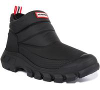 HUNTER Nylon Imperméable Bottines Hiver Neige Bottes Hommes Noir UK 7 - 12
