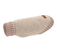 HUNTER Odense Pull pour Chien Pull Tricoté Doux et Élastique Col Haut Apparence Couple avec Bonnet Lavable Crème/Rose Taille 50