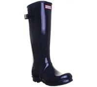 HUNTER Original Arrière Ajustée G Haut Brillant Femmes Bottes Dans Marine UK 3 -