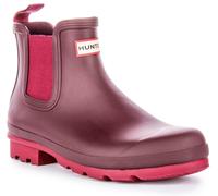 HUNTER Original Chelsea Imperméable Bateau Hommes Baskets Bordeaux UK 6 - 12