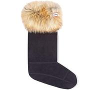 HUNTER Original Femmes Haut Noir Bottes Chaussette Faux Fourrure Poignet TAILLE