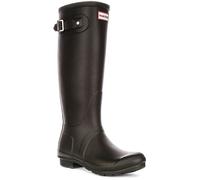 HUNTER Original Haut Réglable Wellington Femmes Bottes Choco Marron UK 4 - 8