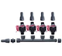 Hunter PGV100-MM Kit de soupape de collecteur Dura 4 zones sans contrôle du débit - Barb PGV100MM (4 zones)