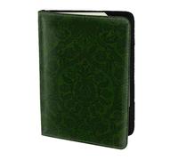 Hunter Porte-passeport avec motif floral vert imprimé pétales de fleurs, essentiels de voyage, cartes et passeport, taille adaptée à tous les passeports standard