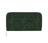 Hunter Portefeuille en cuir pour femme et fille avec fermeture éclair sur le pourtour avec porte-cartes long PU imperméable