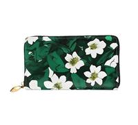 Hunter Portefeuille en cuir pour téléphone portable, carte de crédit et argent avec poche zippée, noir, taille unique, Noir/blanc, One Size