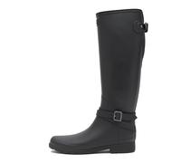 Hunter Ref Back Adjustable Tall Ankle Starp Womens Wellington Boots 42 EU Black