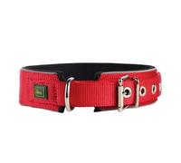 Hunter Reflect Collier En Néoprène, Taille 50, 39 46 Cm, 45 Mm, Rouge/Noir - 64111