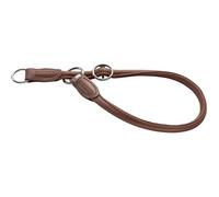 HUNTER ROUND & SOFT Collier de dressage, Collier de chien, Cuir, Rond, Souple, Marron, 45 (M)