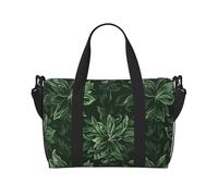 Hunter - Sac de voyage léger et imperméable avec imprimé pétales floraux pour hommes, femmes et adolescents, Motif floral vert chasseur, Taille unique, Sac de voyage