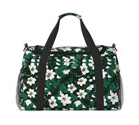 Hunter Sac de voyage pliable et léger avec bandoulière Motif pétales floraux Vert