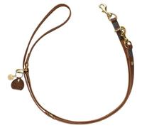 HUNTER Sansibar Laisse réglable pour Chien, Couleur : Cognac, Cuir de Vachette, 3 Positions, détails maritimes, ferrures en Laiton, élégante et Robuste, fabriquée en Allemagne, Taille : 15/200