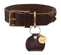 HUNTER Sansibar Solid Collier en Cuir tressé pour Chien Marron foncé Taille 45