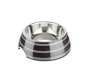 HUNTER Silda Bol en mélamine avec gamelle en Acier Inoxydable Anthracite/Blanc 700 ML