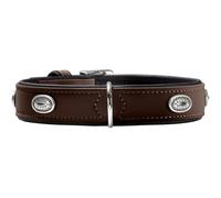 HUNTER Softie Stone Collier pour Chien en Cuir synthétique Facile d'entretien Marron Taille 55 (M-L)