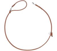 HUNTER SOHO Round Mini Laisse réglable pour chien, couleur : cognac, cuir de vachette, réglable en 3 positions, douce et souple, légère et robuste, pour petits chiens et chiots, fabriquée en Allemagne
