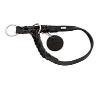 HUNTER SOLID EDUCATION collier de dressage pour chiens, cuir, souple, antidérapant, Noir, 45 (S-M)