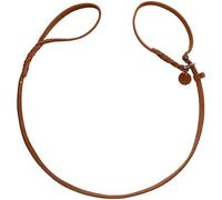 HUNTER Solid Education Laisse pour Retriever, Couleur : Cognac, Laisse tressée à la Main avec Collier intégré, Curseur spécial et arrêt de Traction en Cuir de Vachette Robuste, Taille 18/170