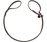 HUNTER Solid Education Laisse pour Retriever, Couleur : Marron foncé, Laisse tressée à la Main avec Collier intégré, Curseur spécial et arrêt de Traction en Cuir de Vachette Robuste, Taille 18/170