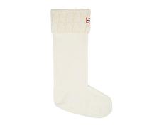 Hunter Stitch Cable Boot Wellington Socks Large Hunter White