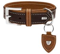 HUNTER Tara Collier pour Chien en Cuir de yuchte résistant aux intempéries 85 (XXL), Marron foncé/Cognac