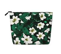 Hunter Trousse de toilette polyvalente avec motif pétales floraux Vert Grande capacité, Noir , Taille unique, Trousse de toilette