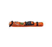 HUNTER Vario Basic Collier pour Chien, Orange, Nylon Robuste, Réglable en Continu, Boucle en Plastique Pratique, Anneau en D pour Une Fixation Sûre, pour Le Quotidien et l'Entraînement, Taille S