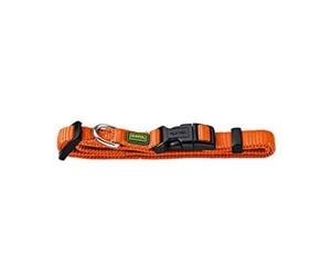 HUNTER Vario Basic Collier pour Chien, Orange, Nylon Robuste, Réglable en Continu, Boucle en Plastique Pratique, Anneau en D pour Une Fixation Sûre, pour Le Quotidien et l'Entraînement, Taille S