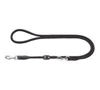 HUNTER Vario Freestyle Laisse pour Chien, Couleur : Noir, Longueur réglable en continu, Corde Robuste et adhérente, résistante aux intempéries et Facile d'entretien, Parfaite pour Le Quotidien et