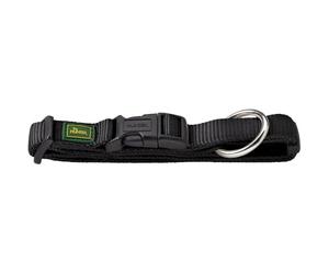HUNTER Vario Plus Collier pour Chien, Réducteur de Traction, Robuste, Souple, Fermoir à Clic, Taille M-L/2,5 cm, Noir