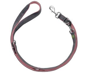 Hunter - Verstellbare Führleine Maldon - Laisse pour chien - Länge max. 200 cm - Breite 1,5 cm - altrosa / grau