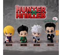 Hunter x Hunter Chibi Figurine d'Anime Assise 4 pièces/ensemble Adorable Poupée Gon Killua Kurapika Leorio Modèle Décoration de Bureau Jouet Capsule Cadeau Killua With Box