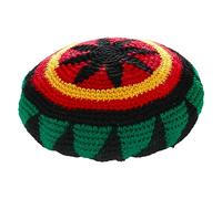HunterBee Bonnet Rasta en Laine Tricotée Reggae Jamaïque Coloré, Ample, Crochet, Taille L
